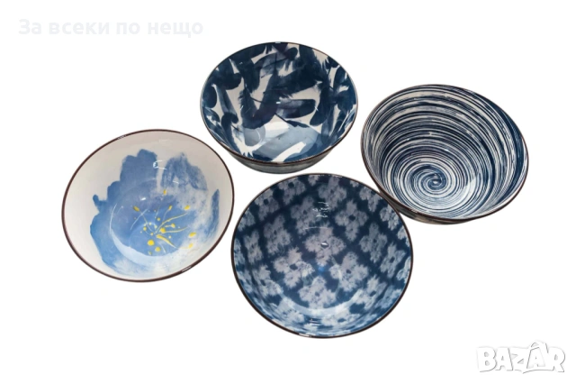 Керамични купички от 4 десена Код P2173