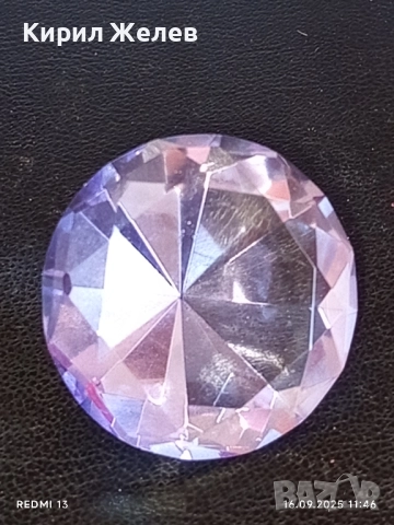 Преспасие от кристално стъкло с форма на диамант много красиво 48991, снимка 6 - Други - 51730559