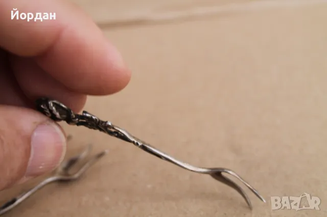 3 броя сребърни вилички, снимка 4 - Други ценни предмети - 49862454