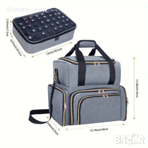 4639 органайзер за ноктопластика: Съхранение на 80 лака, UV/LED лампа и аксесоари, снимка 4 - Други - 53653944