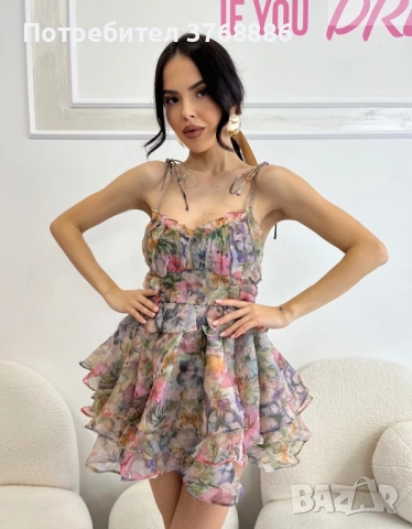 Ефирна рокля с флорален щамп, снимка 6 - Рокли - 53559020