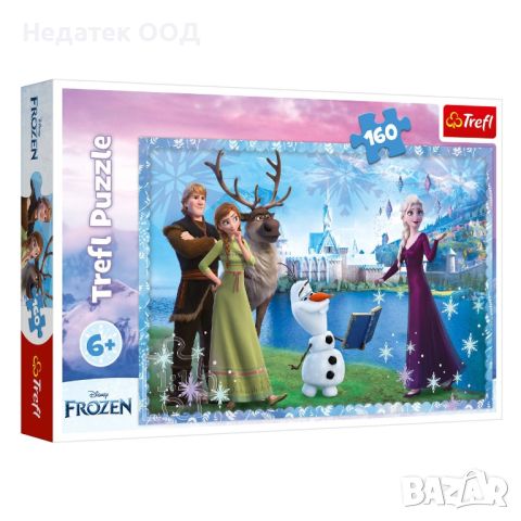 Пъзел, Trefl, Frozen Anna Elsa Olaf, 160 части, снимка 1 - Игри и пъзели - 46393766