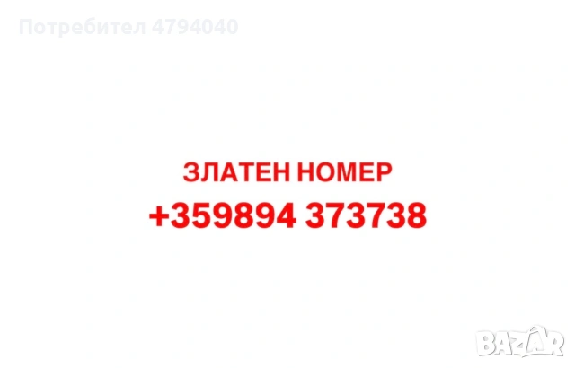 Златен номер +359894 373738
