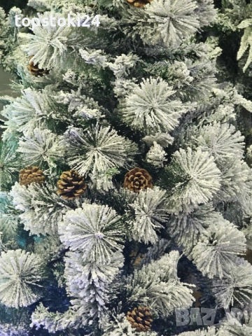 Изкуствено борче/елха със заскрежени иглички, снимка 4 - Други стоки за дома - 52352332