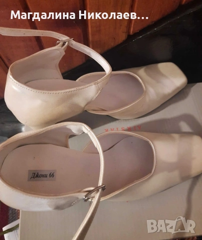 Бели обувки на ток , снимка 2 - Дамски обувки на ток - 53219790