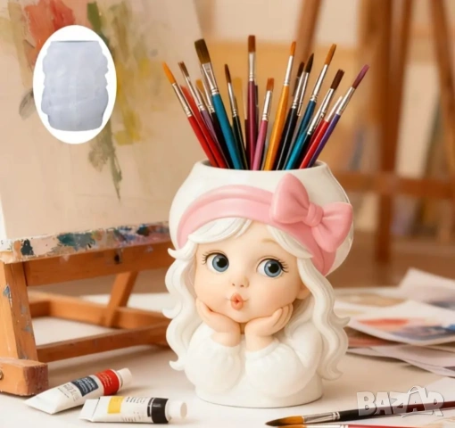 Молд кашпа момиче (1), снимка 2 - Форми - 53733543