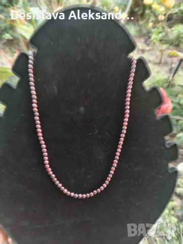 Колие с гранат алмандин, много изгодно , снимка 3 - Колиета, медальони, синджири - 52773901