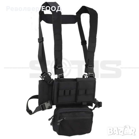 ТАКТИЧЕСКА ЖИЛЕТКА PMC MICRO D CHEST RIG – BLK, снимка 2 - Екипировка - 45056886