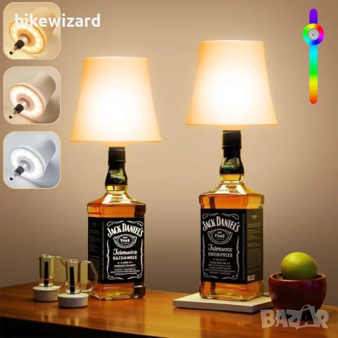 LED настолна лампа, безжична, презареждаща се, с тъч контрол, 3 цветови температури – 2 броя НОВИ