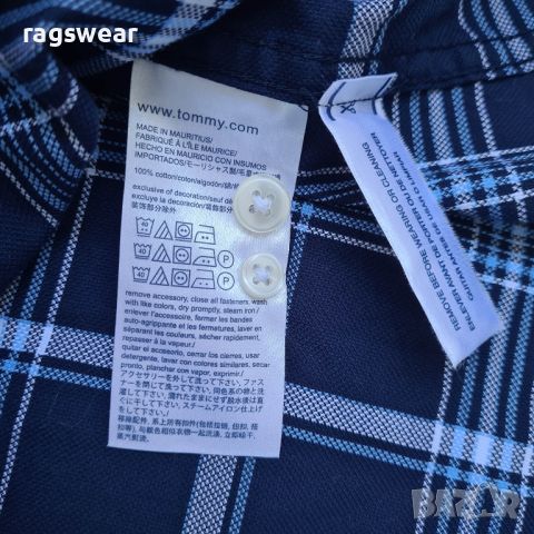 Нова Мъжка Риза Tommy Hilfiger Размер XL Синя Карирана, снимка 13 - Ризи - 45217815