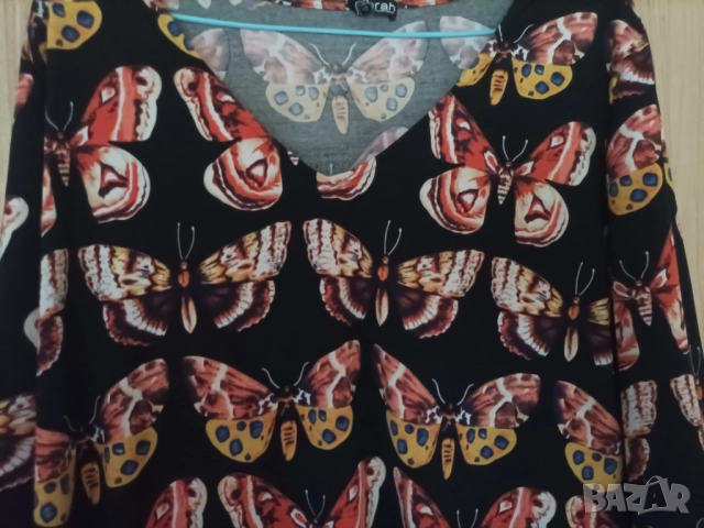 Рокля с принт пеперуди, снимка 4 - Рокли - 52845867