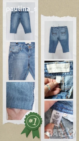 Четири различни броя / Дамски маркови дънкови бермуди , снимка 16 - Къси панталони и бермуди - 51131867