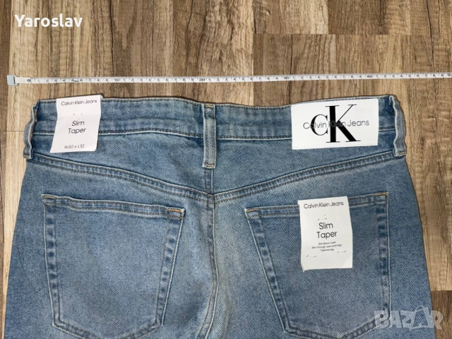 Оригинални дънки Calvin Klein Jeans Slim Taper - W30 x L32 (с етикети), снимка 4 - Дънки - 53487583