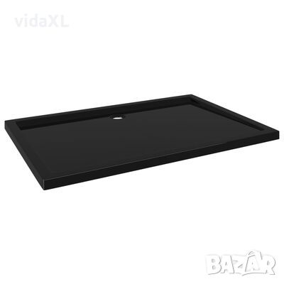 vidaXL Правоъгълно ABS душ корито, черно, 80x120 см(SKU:148919