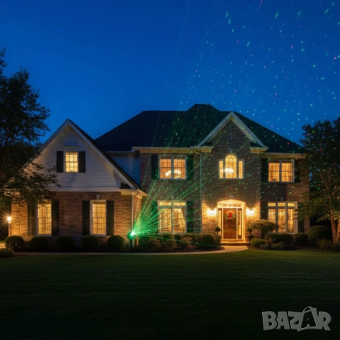 Лазерен прожектор за двор и фасада с 9 режима на светлина, снимка 4 - Други - 52093449