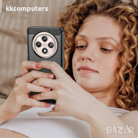 OPPO Reno12 F /12 FS 5G Удароустойчив Carbon Fiber Калъф и Протектор, снимка 9 - Калъфи, кейсове - 52977024