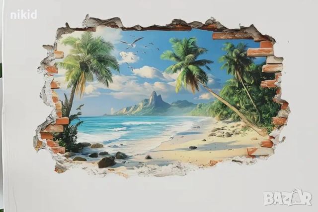 Палма палми Палми тухли  самозалепващ стикер лепенка за стена, снимка 2 - Други - 54034406