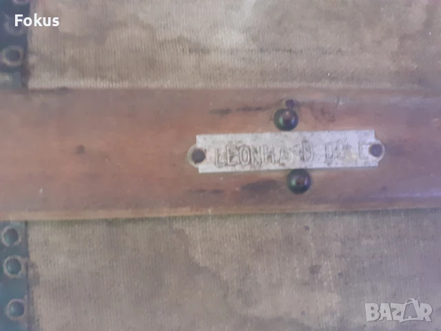 Страхотен голям антикварен сандък с етикет - Hotel Bellevue, снимка 4 - Антикварни и старинни предмети - 50852649