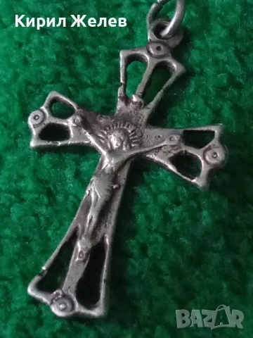 СТАРО СРЕБЪРНО РАЗПЯТИЕ КРЪСТ КРЪСТЧЕ СРЕБРО ВИСОКА ПРОБА РЪЧНА ХУДОЖЕСТВЕНА АЖУРНА ИЗРАБОТКА 72391, снимка 13 - Антикварни и старинни предмети - 50542196
