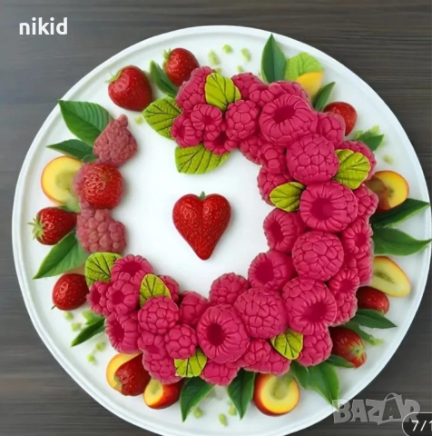 Голям полумесец полу венец малинов малини малина силиконов молд форма фондан шоколад гипс, снимка 5 - Форми - 51947355