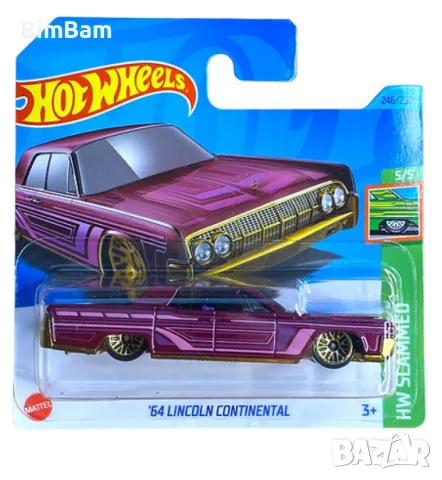 Оригинална колекционерска количка Hot Wheels '64 Lincoln Continental, снимка 1 - Коли, камиони, мотори, писти - 47074726