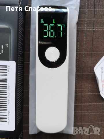 Безконтактен инфрачервен цифров термометър за измерване на телесна и стайна температура, снимка 4 - Друга електроника - 45132768