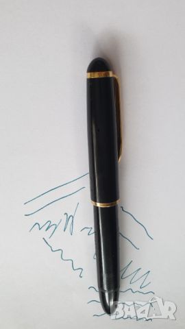 STAEDTLER Винтидж писалка черен целулоид - 14 k златeн писец, снимка 2 - Антикварни и старинни предмети - 45639086