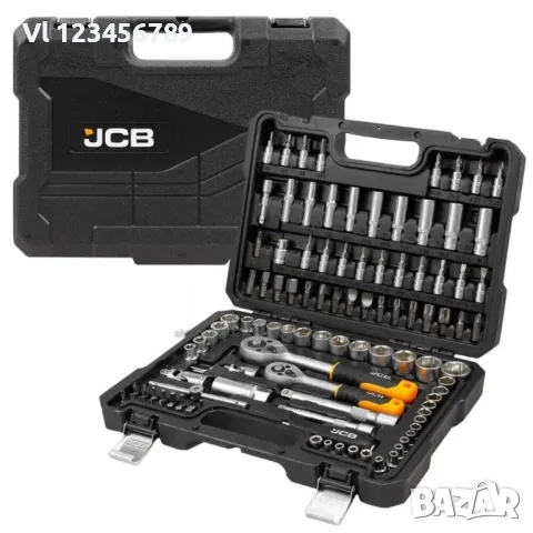 Гедоре 108 части 1/4”, 3/8”, 4-22мм JCB, снимка 2 - Гедорета - 52111285