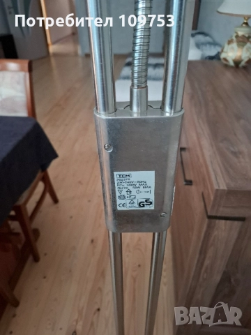 Метална Стояща подова лампа h=180см, снимка 8 - Настолни лампи - 52432775