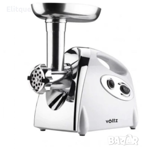 Месомелачка Voltz, 1400W, приставка за домати, бял, черен, червен, снимка 6 - Друга електроника - 52832061