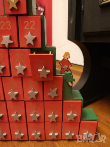Дървен адвент календар , снимка 3 - Декорация за дома - 52495839