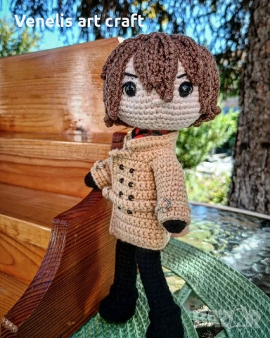 Плетена кукла Горо Акечи / Goro Akechi Персонаж от игра Persona 5 royal , снимка 5 - Други ценни предмети - 52483766