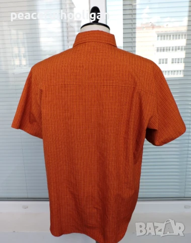 Jack Wolfskin Outdoor - мъжка карирана риза за спорт туризъм и планина размер L, снимка 7 - Ризи - 50837801