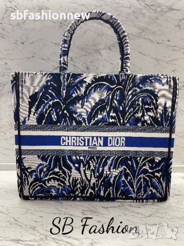 Dior синя чанта за плаж бродерия, снимка 2 - Чанти - 46303796