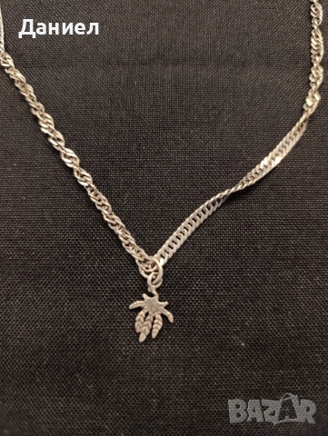 Сребърен синджир , снимка 2 - Колиета, медальони, синджири - 52260224