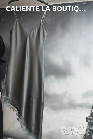 Сатенена туника/рокля, снимка 2 - Рокли - 54199514