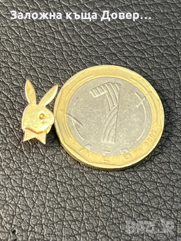 Златна обица playboy висулка буква gold 585 14 karat obica zlatno , снимка 7 - Обеци - 51851160