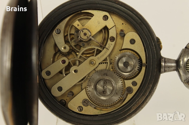 1900's Regulateur 66 мм Голям Джобен Часовник Локомотив, снимка 9 - Антикварни и старинни предмети - 51632108