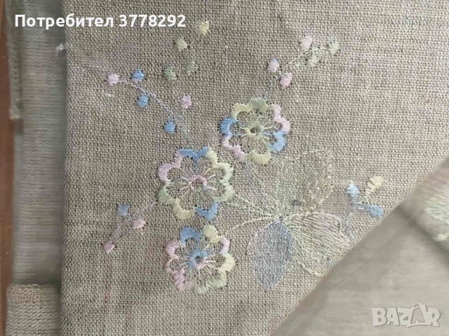 Ленени Комплекти с по 6бр.салфетки,цвят натурален-1, 2, 3-по 45лв;4 и 5-по 25 лв.Снимка 6 - панами, снимка 5 - Други - 51998512