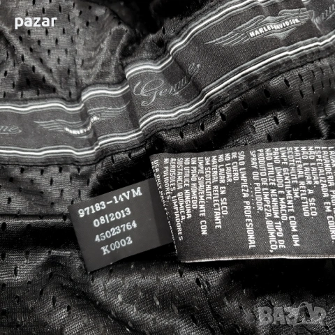 Harley Davidson Spencer Оригинално Кожено Яке Износен Захабен Изцапан Ефект M, снимка 12 - Якета - 54152917