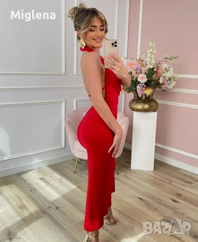 Елегантна рокля с гол гръб , снимка 2 - Рокли - 53601439