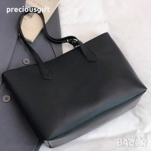 Дамска голяма черна чанта, снимка 6 - Чанти - 53801720