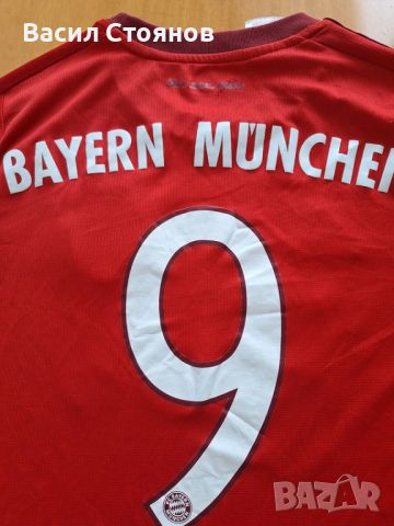 Байерн М. / Bayern Munich #9 LEWANDOWSKI Adidas 2015-16г. - за ръст 164см., снимка 8 - Фен артикули - 46400230