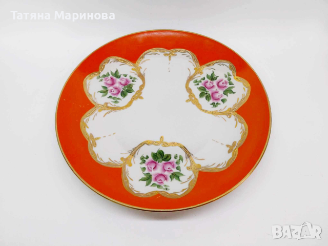 Голяма чиния (плато) от СССР, руски порцелан