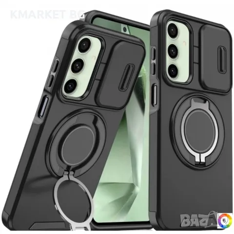 Samsung Galaxy S24 FE 5G Удароустойчив Ring Holder Калъф и Протектор, снимка 1 - Калъфи, кейсове - 47753931