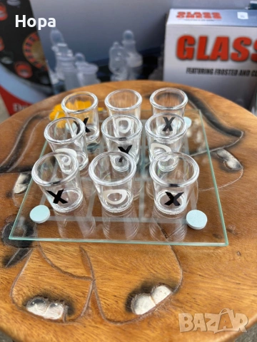 Морски шах с шотове от стъкло, снимка 2 - Шах и табла - 53844241