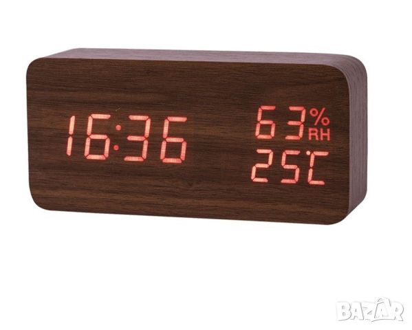 Модерен часовник с ЛЕД дисплей, календар, аларма, температура, снимка 5 - Други стоки за дома - 46323978