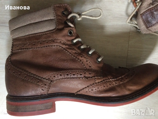 Боти тип кубинки Marc O'Polo.Естественна кожа., снимка 3 - Дамски боти - 54044457