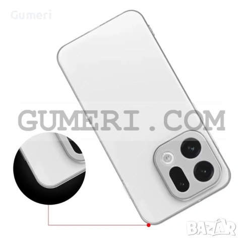 Силиконов Гръб със Защита за Камерата за Oppo Find X9 Pro, снимка 4 - Калъфи, кейсове - 53266117