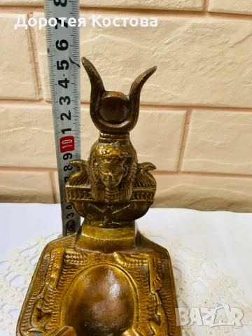 Красив месингов пепелник Египет, закупен от Англия, снимка 4 - Антикварни и старинни предмети - 53587912